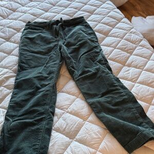 LOFT Women's Dark Green Corduroy Pants